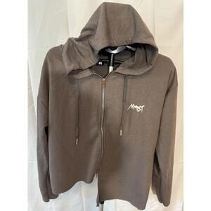 BTS Artist Made Collection Jung Kook Armyst Zip up Gray Hoody Size S New